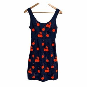 Leifnotes Anthropologie Scoop Neck Sleeveless Dress Half-Open Back Cotton Blend